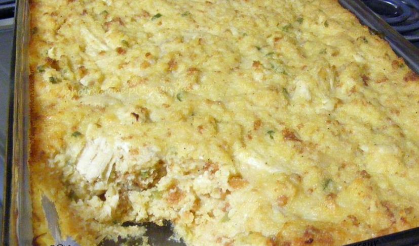 Southern Cornbread Dressing with Chicken
