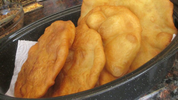 Golden Indian Frybread on a Plate