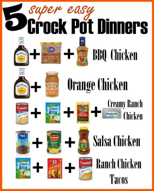 5 Super Easy Crock Pot Dinners