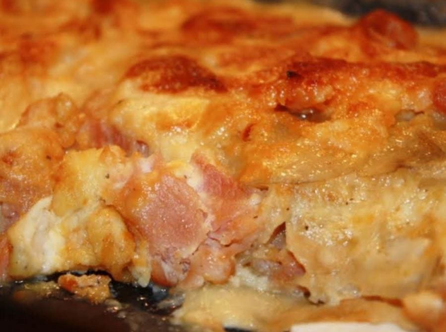 "Homemade Ham and Scalloped Potatoes - A hearty and comforting meal."