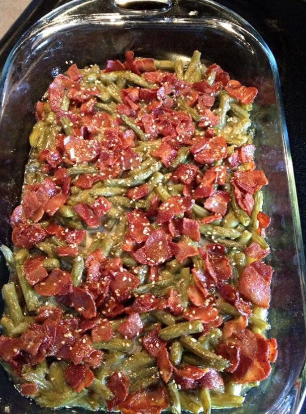 Bacon Green Beans with Brown Sugar Glaze