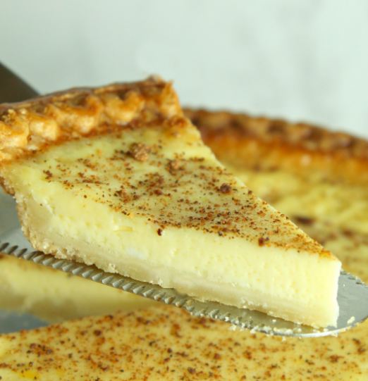 Old-Fashioned Cream Custard Pie with Crispy Golden Crust