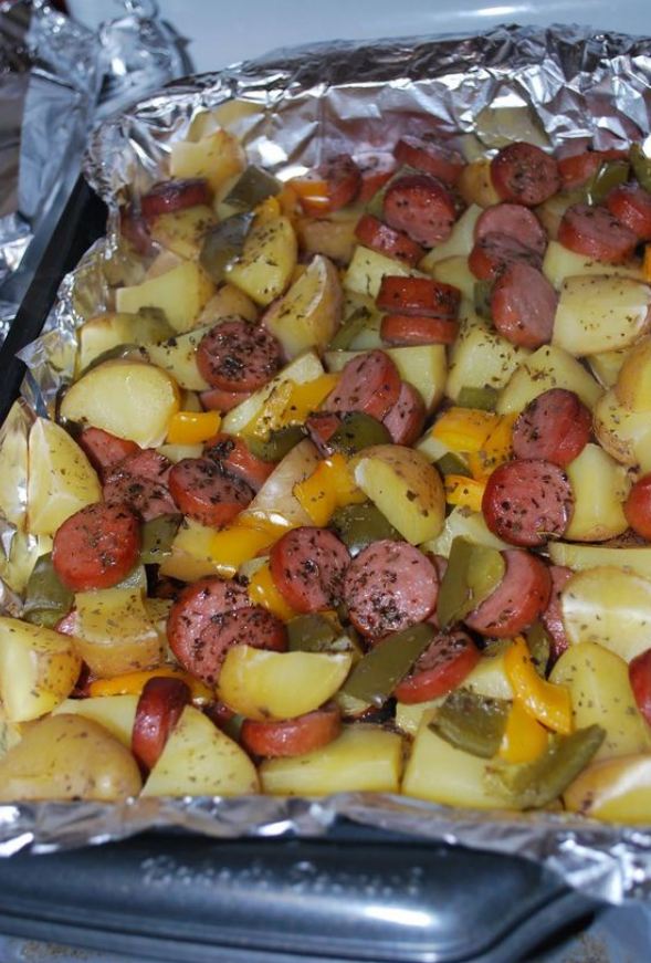 Smoked Sausage and Potato Bake