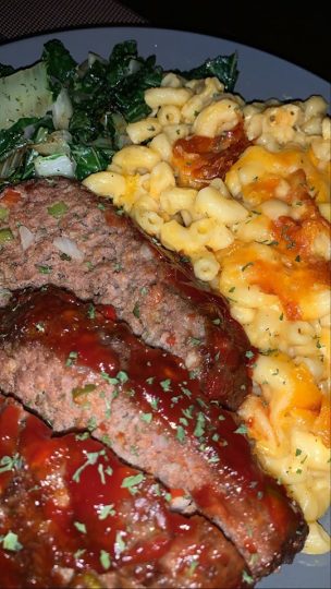 Meatloaf and Mac and Cheese