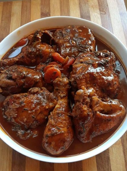 Jamaican Brown stewed chicken | worldofcooking.net