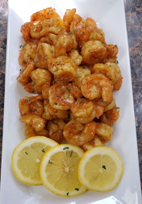 Shrimp sautéed in lemon, garlic and butter