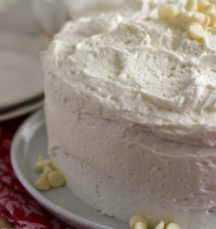 White Chocolate Layer Cake with White Chocolate Frosting