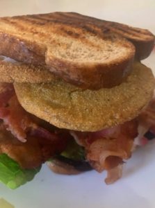 Bacon, Lettuce And Fried Green Tomato Sandwiche