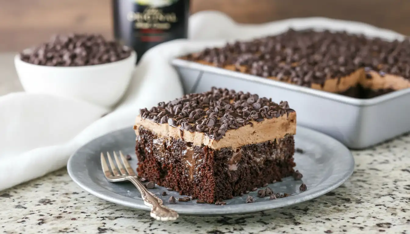 Baileys Chocolate Poke Cake