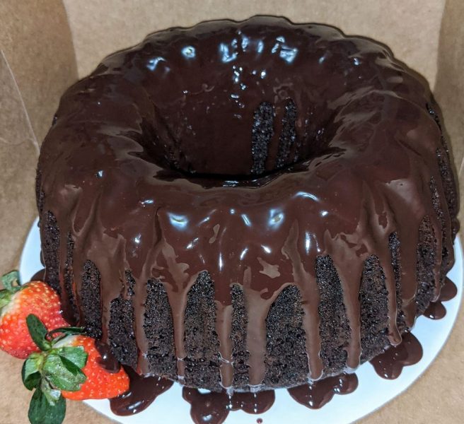 Old Fashioned Chocolate Bundt Cake With-Dark Chocolate Ganache Glaze