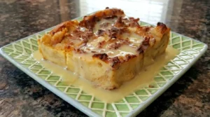Bread Pudding with Vanilla Cream Sauce