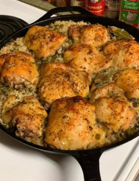 OVEN BAKED CHICKEN AND RICE | worldofcooking.net