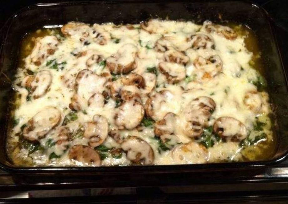 Spinach Chicken and Mushroom