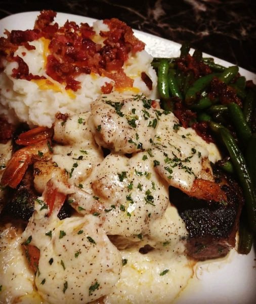 Shrimp and Parmesan Steak