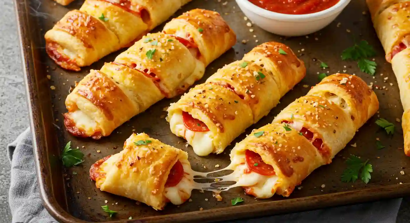 Stuffed Pepperoni Pizza Sticks