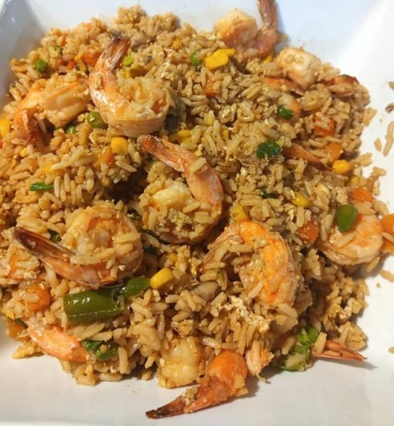Shrimp and veggie fried rice