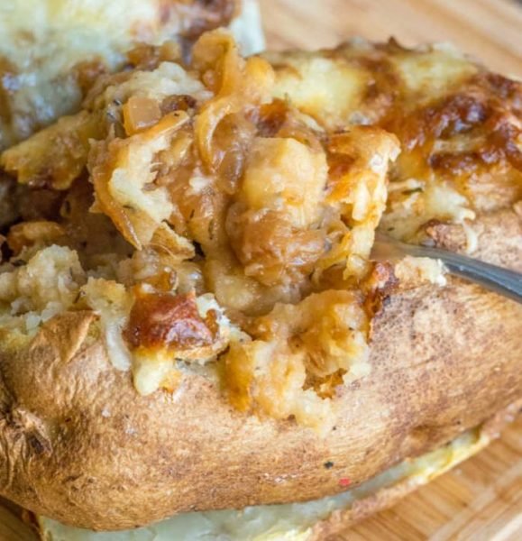 French Onion Stuffed Potatoes Recipe Image