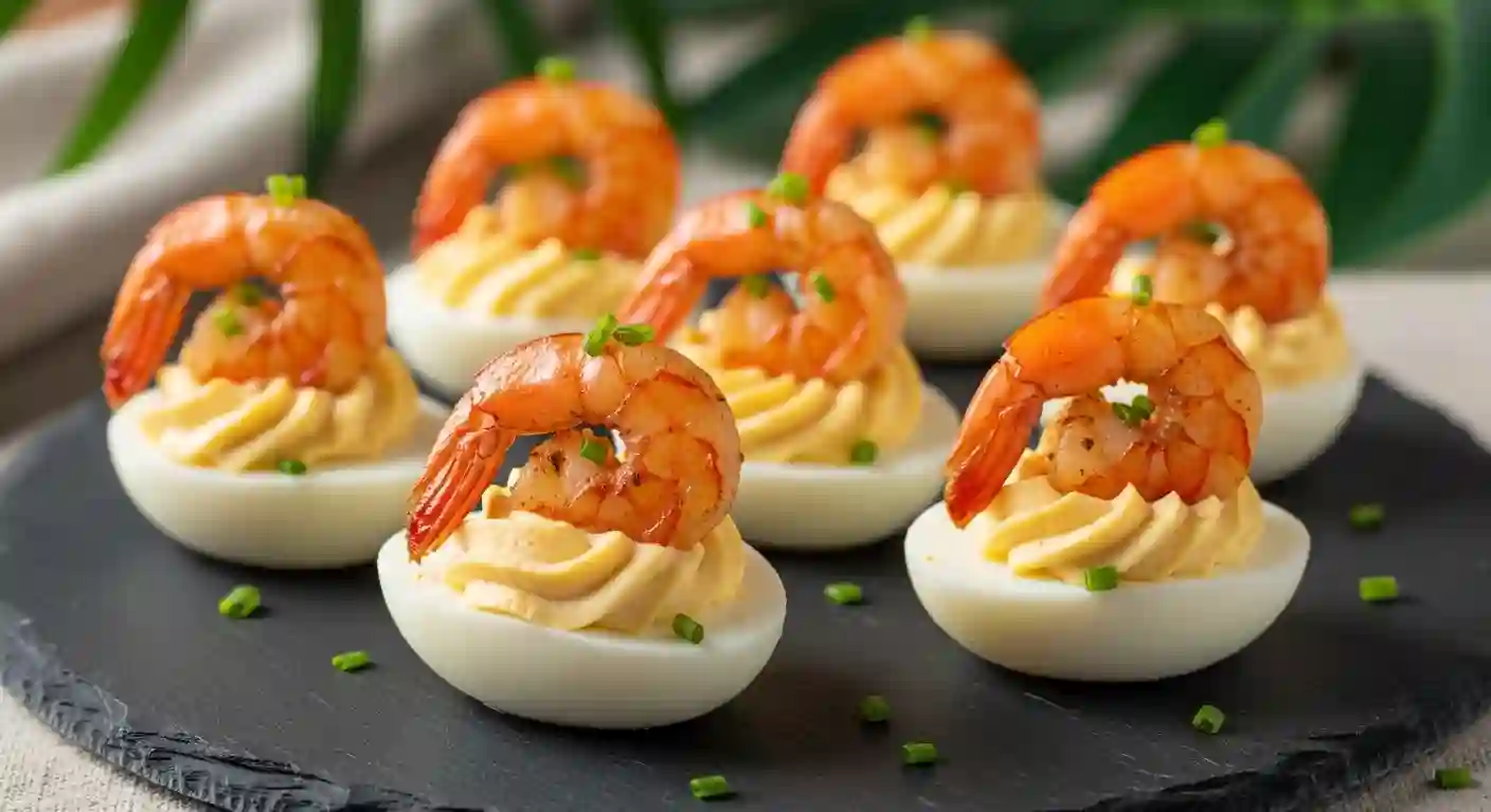Jerk Shrimp Deviled Eggs Recipe