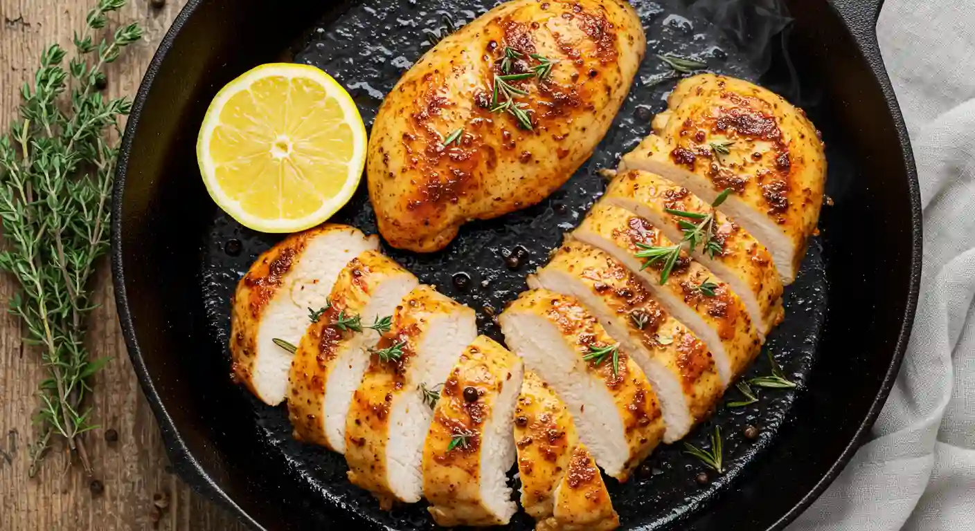 Juicy Skillet Chicken Breasts