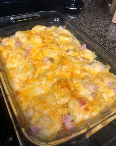 SLOW COOKER HAM AND POTATO CASSEROLE