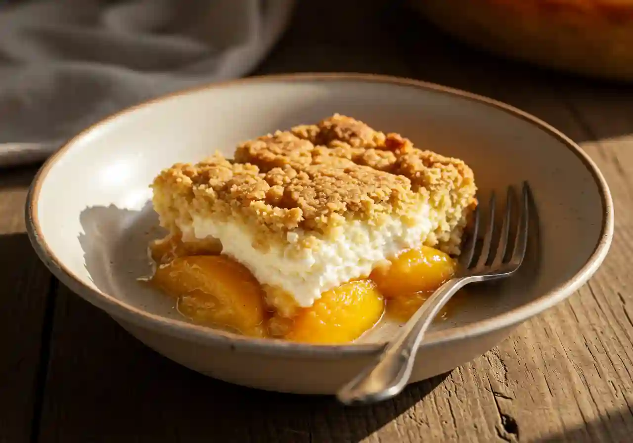 cream cheese peach cobbler