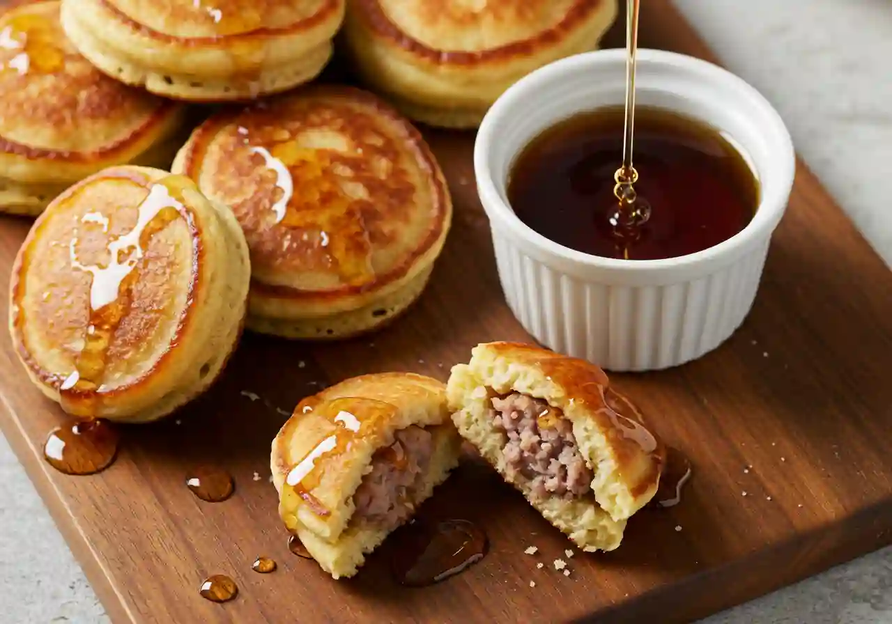 Breakfast Sausage Pancake Dippers