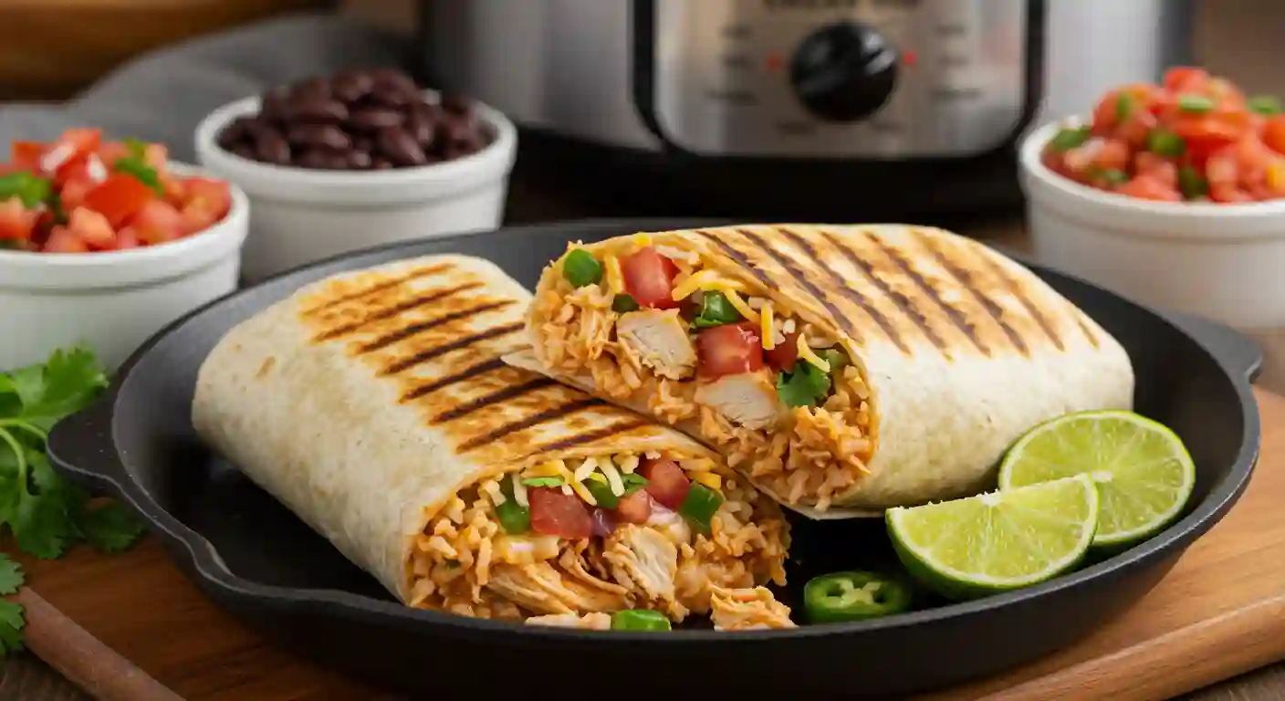 Slow Cooker Chicken Burritos