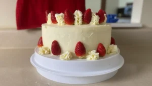 Strawberry Cake with Cream Cheese Frosting