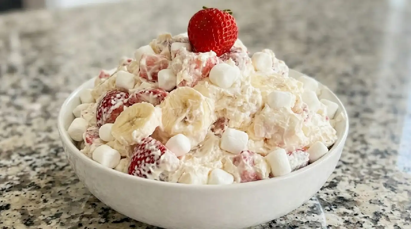 Strawberry Banana Cheesecake Salad