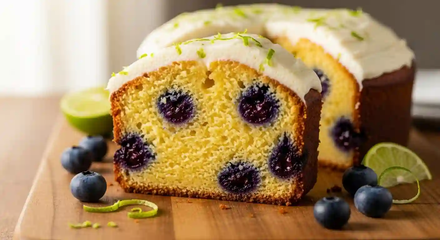 Lime Blueberry Pound Cake