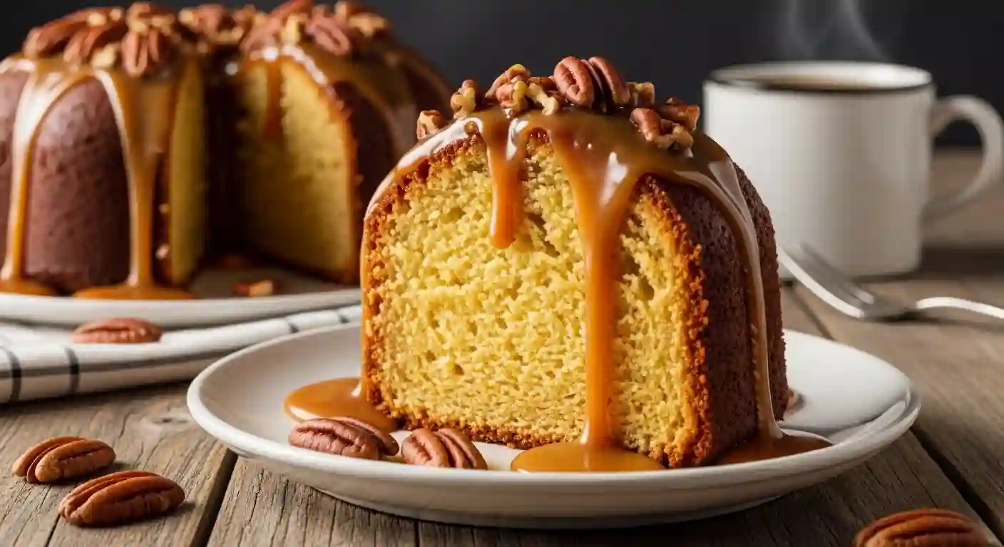 Butter Pecan Caramel Pound Cake