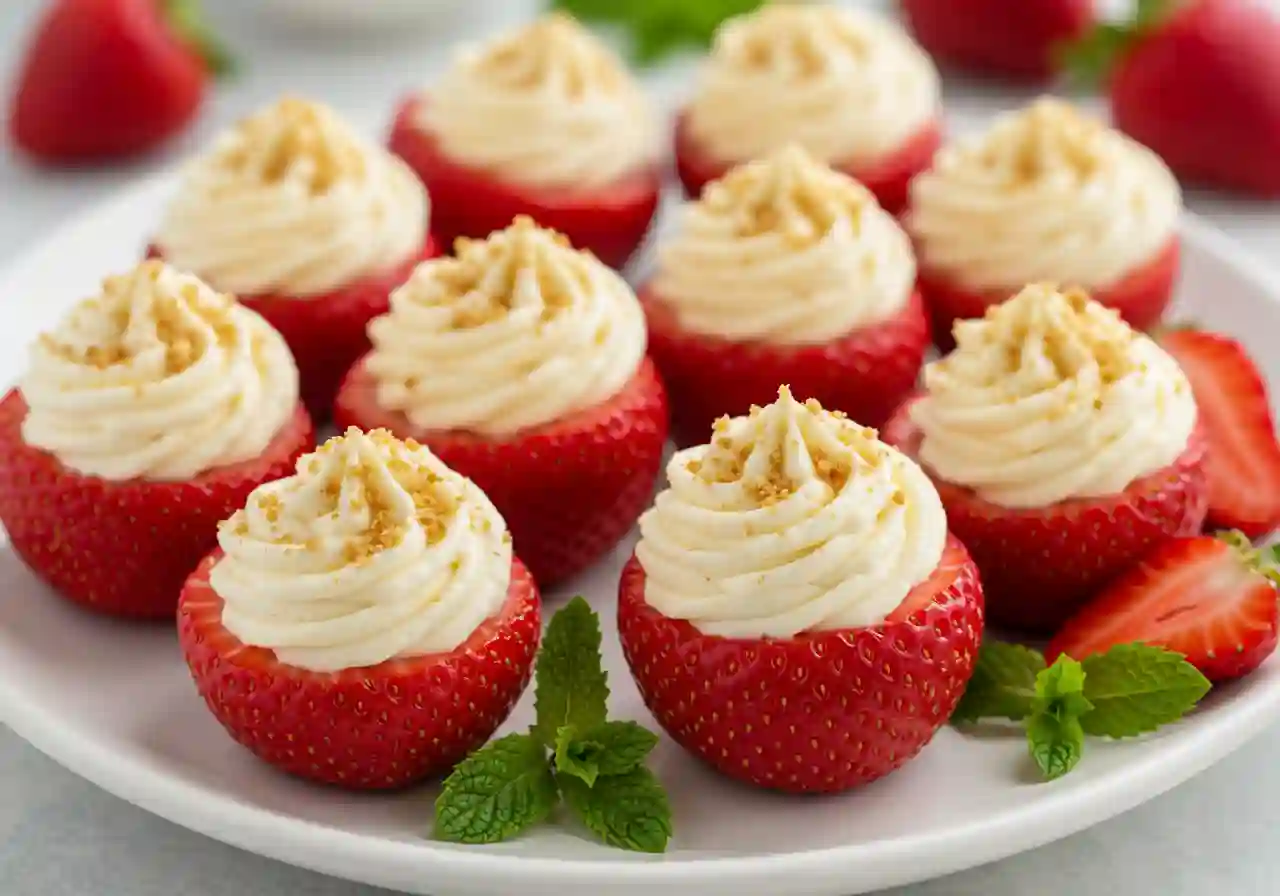 Cheesecake Stuffed Strawberries