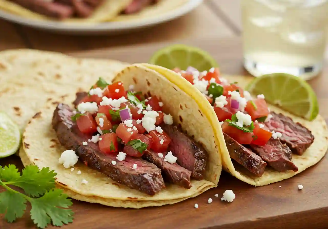 Chipotle-Lime Flank Steak Street Tacos