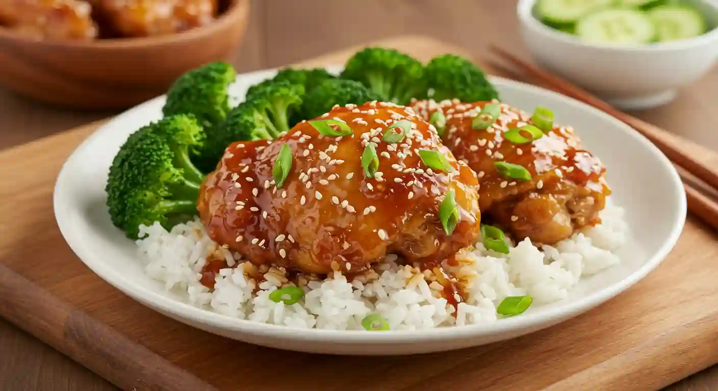 Crispy Soy Garlic Chicken Thighs