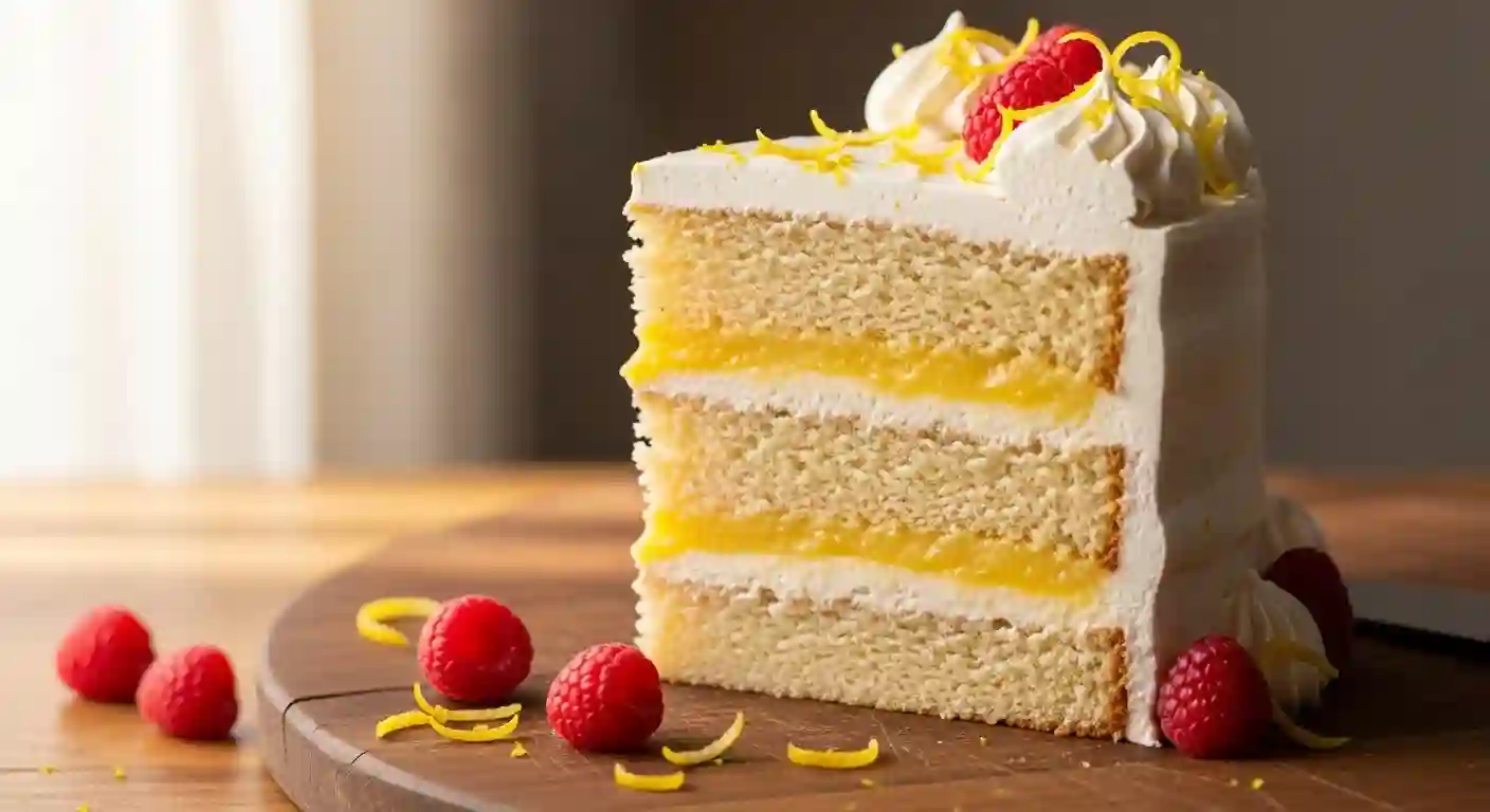 Vanilla Lemon Layer Cake