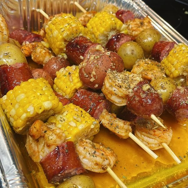 Shrimp Boil Kebabs Worldofcooking