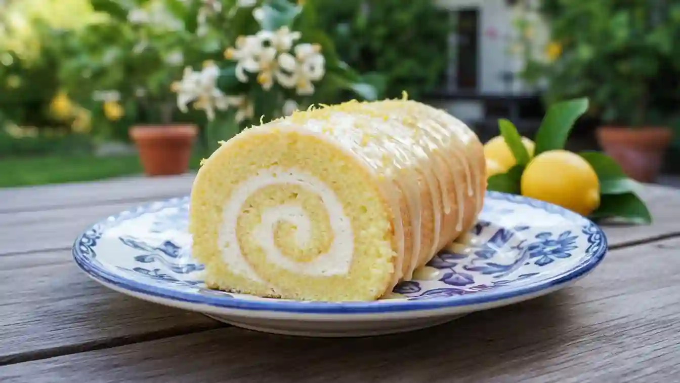 Luscious Lemon Cream Roll Cake
