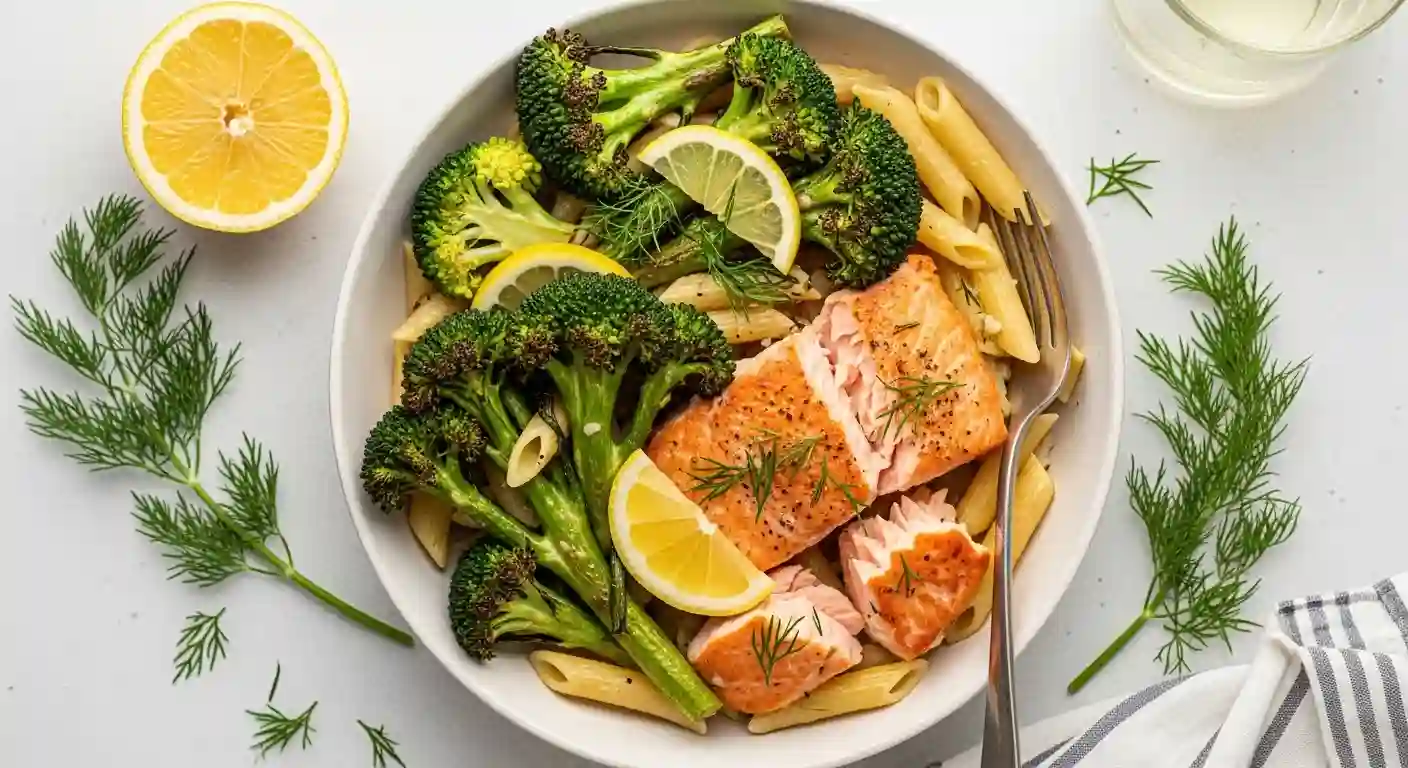 Easy Roasted Salmon and Broccoli Pasta Recipe