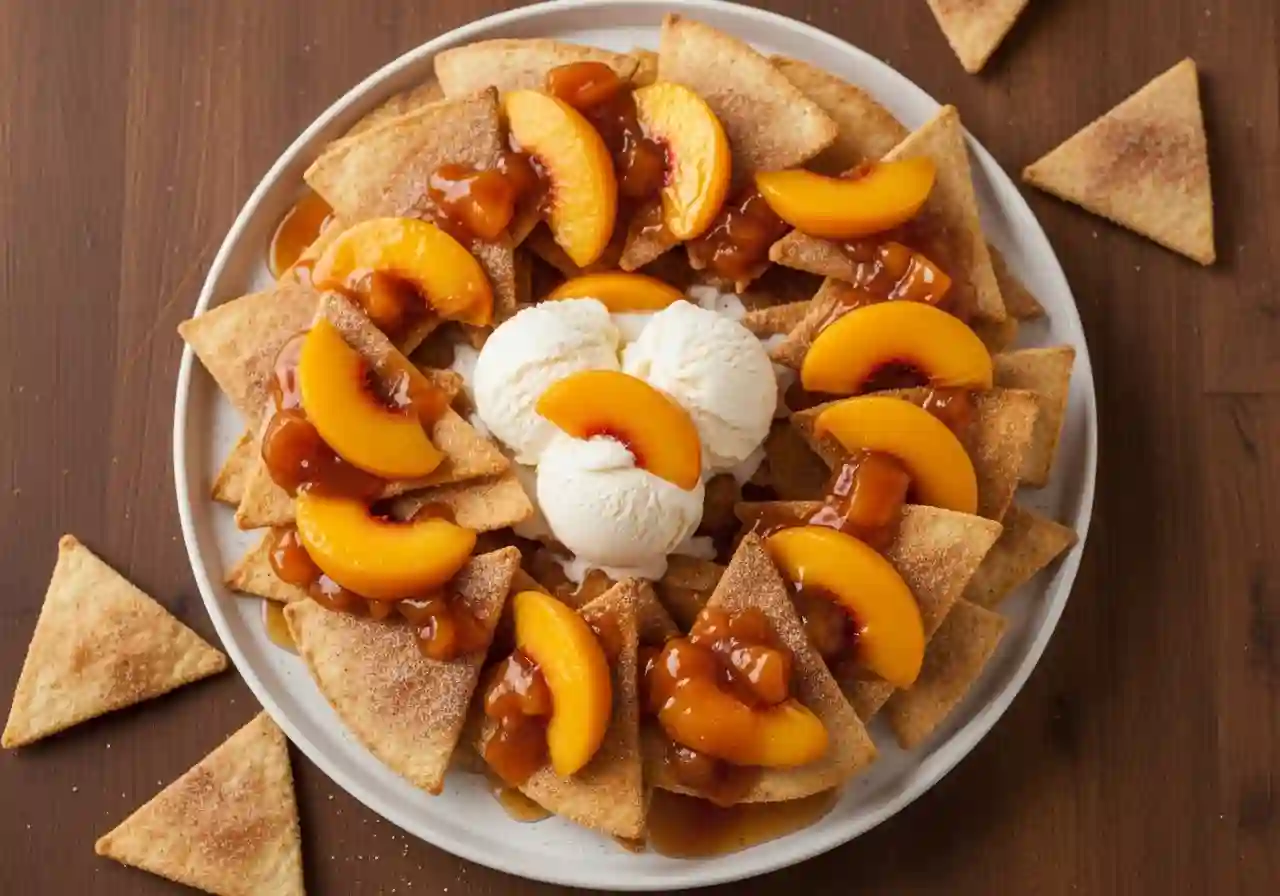 Peach Cobbler Nachos