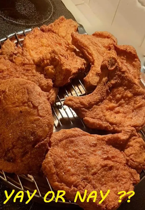 Pan-Fried Pork Chops on a Plate