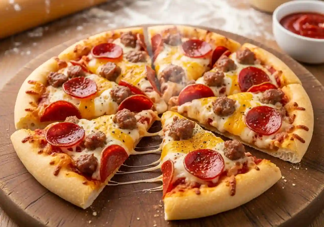 Sausage and Pepperoni Pizza