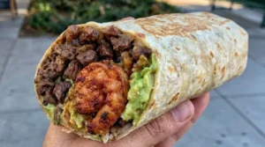 Steak and Shrimp Surf And Turf Burrito