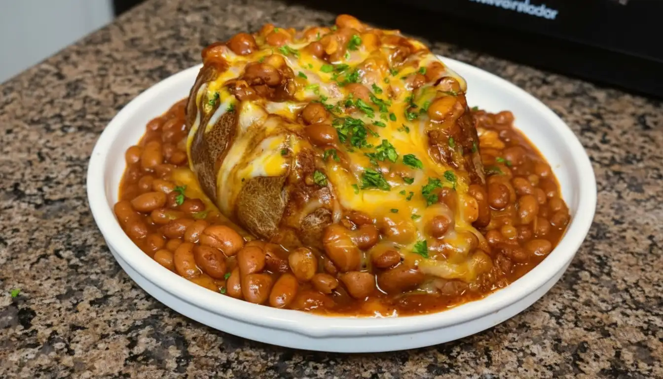 Chili Cheese Baked Potato