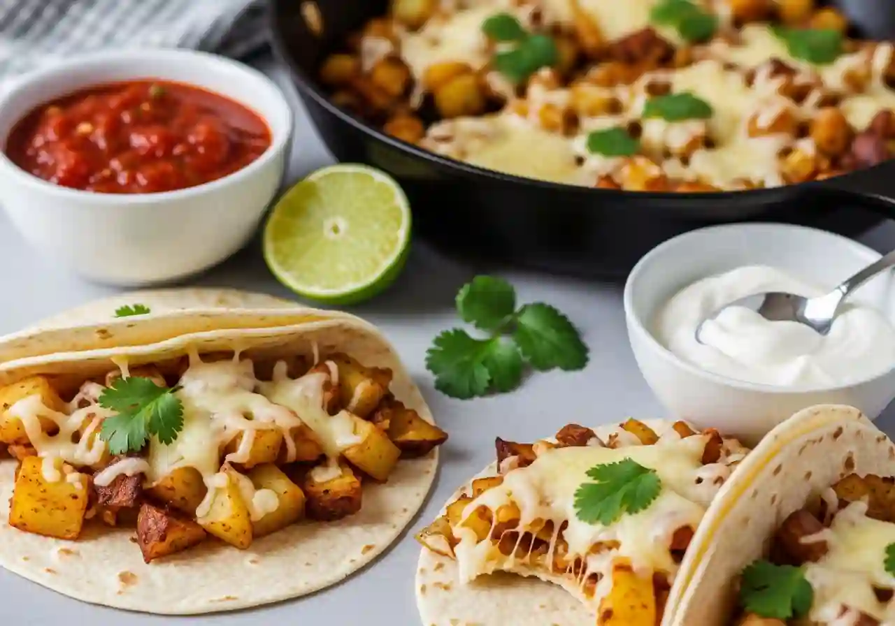 Crispy Potato Tacos with Green Chilies Recipe