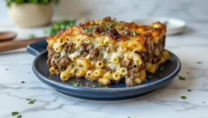 Mac and Cheese Meatloaf Casserole