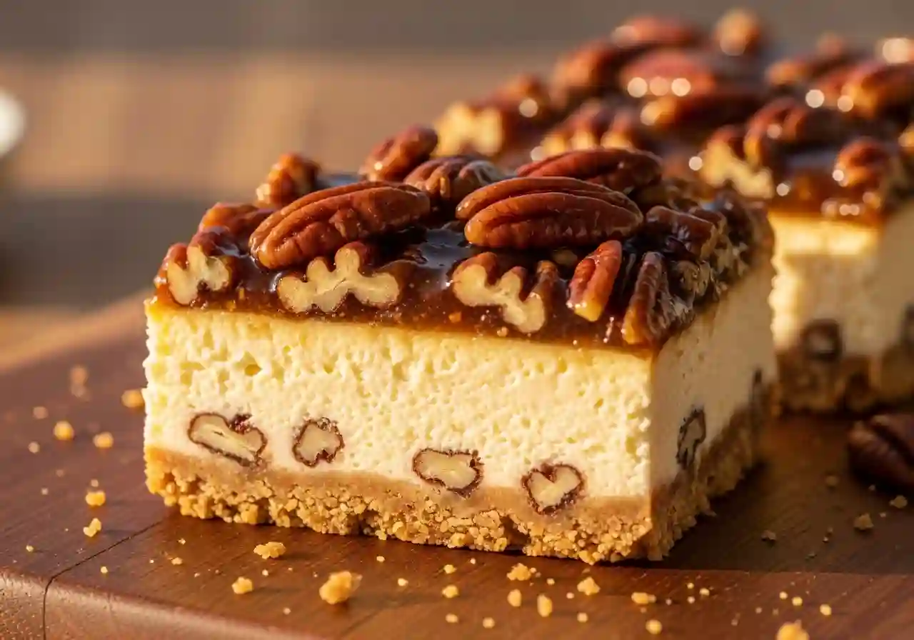 Pecan Pie Cheesecake Bars