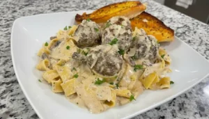 Swedish Meatballs with Egg Noodles