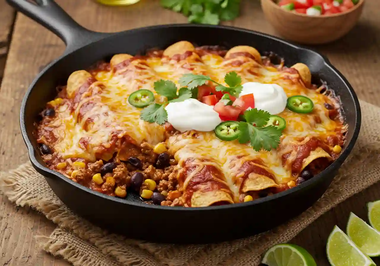 Beef Enchiladas Skillet