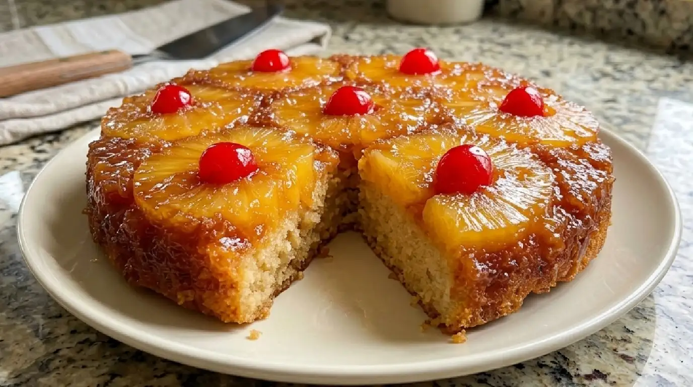 Pineapple Upside Down Cake with Brown Sugar Recipe