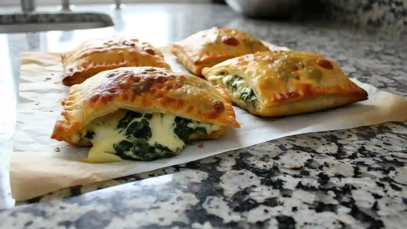 Cheese and Spinach Stuffed Pastry